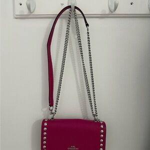 Coach Fuchsia Leather Crossbody Bag